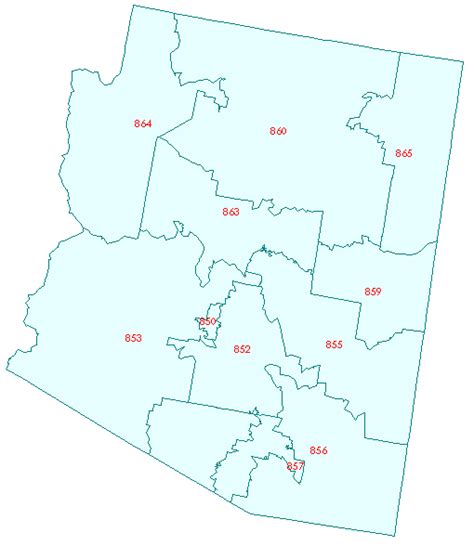 3 Digit Zip Code Map Arizona