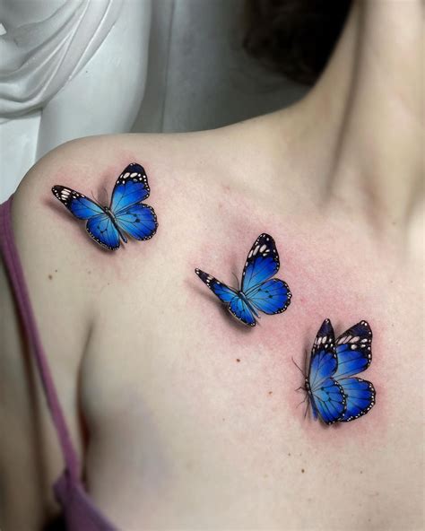 3 Dimensional Butterfly Tattoo