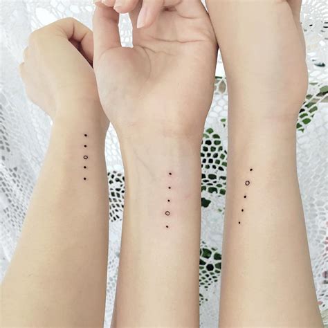 3 Friends Matching Tattoos