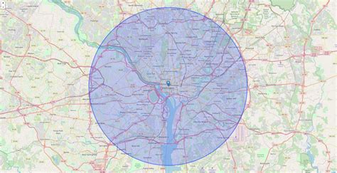 3 Hour Radius Of Washington Dc Map Map
