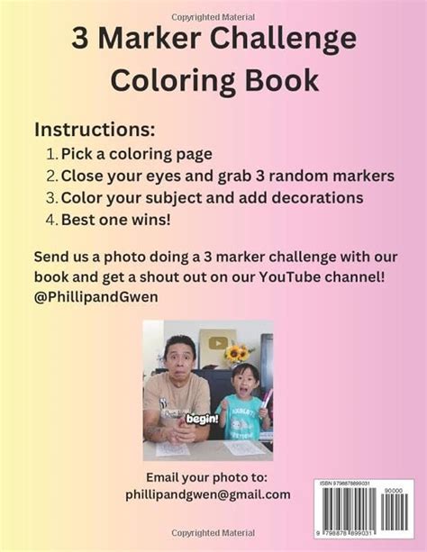 3 Marker Challenge Coloring Pages