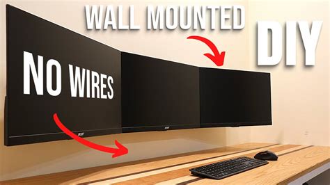 3 Monitor Wall Mount Low Profile w/ Spring Arm Quick Release
