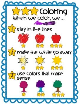 3 Star Coloring Anchor Chart