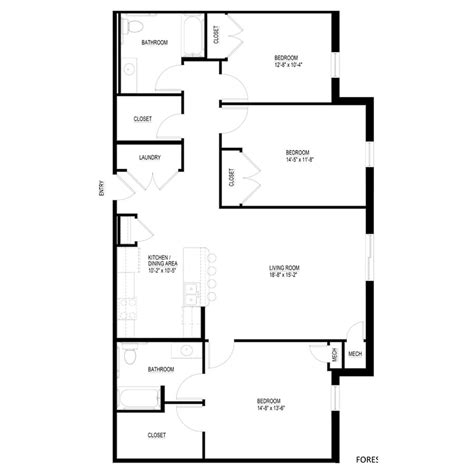 Modern 3 Bedroom Home/ Flat 3D View Interiors with Free Plan Kerala