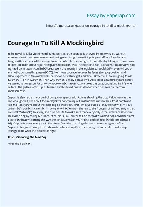 3 examples of courage in to kill a mockingbird