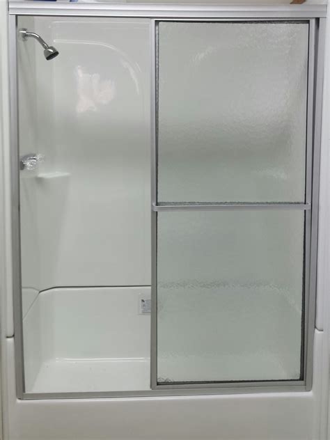 3 fiberglass shower stall with door