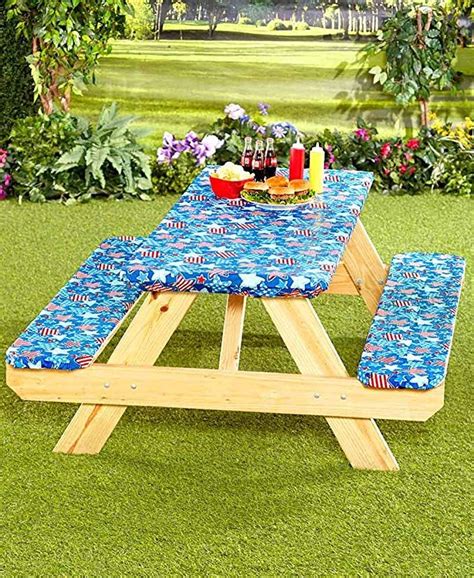 home.furnitureanddecorny.com:3 piece fitted picnic table bench covers