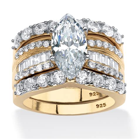 18+ 3 Piece Wedding Ring Set
