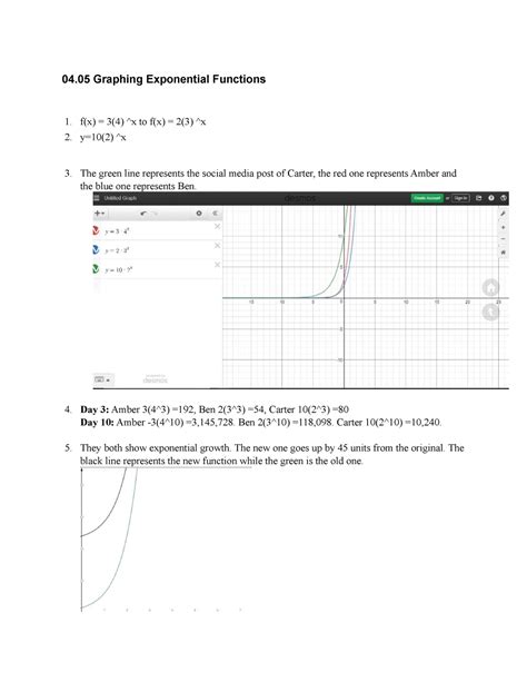 Graphing Exponential Functions Module 14.4 YouTube