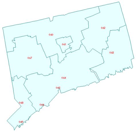 3-Digit Zip Code Map Connecticut