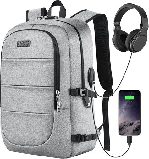3. AMBOR Laptop Backpack with USB Charging
