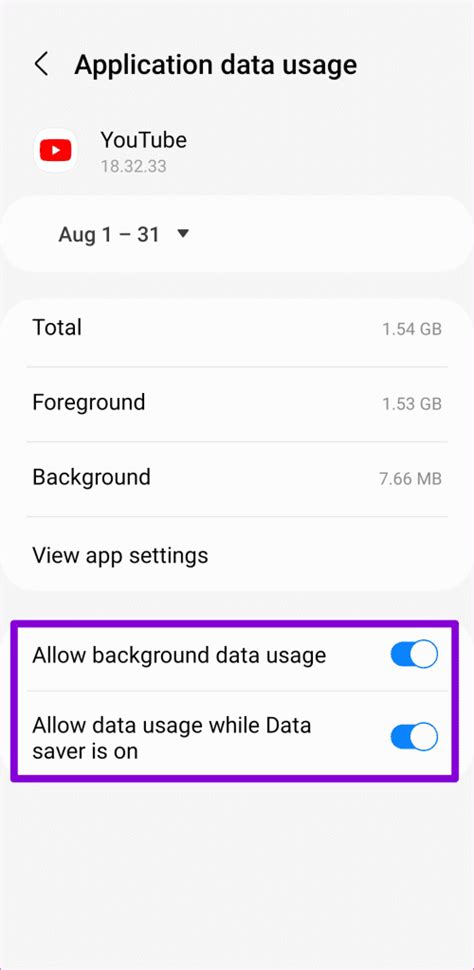 3. Allow Unrestricted Data Usage