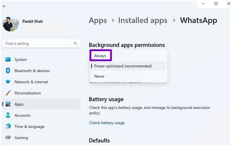 3. Allow WhatsApp to Run in the Background