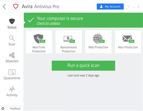 3. Avira Antivirus