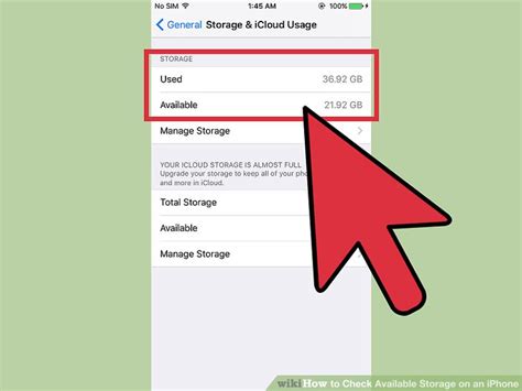 3. Check available storage on iPhone