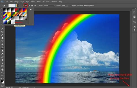 3. Create a rainbow effect to add interest to a plain space