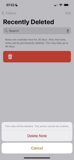 3. Delete notes on iPhone