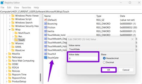 3. Disable Touchscreen Using Registry Editor