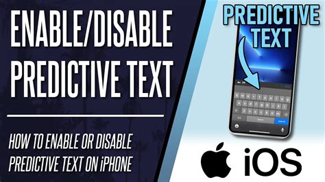 3. Disable predictive text on iOS device