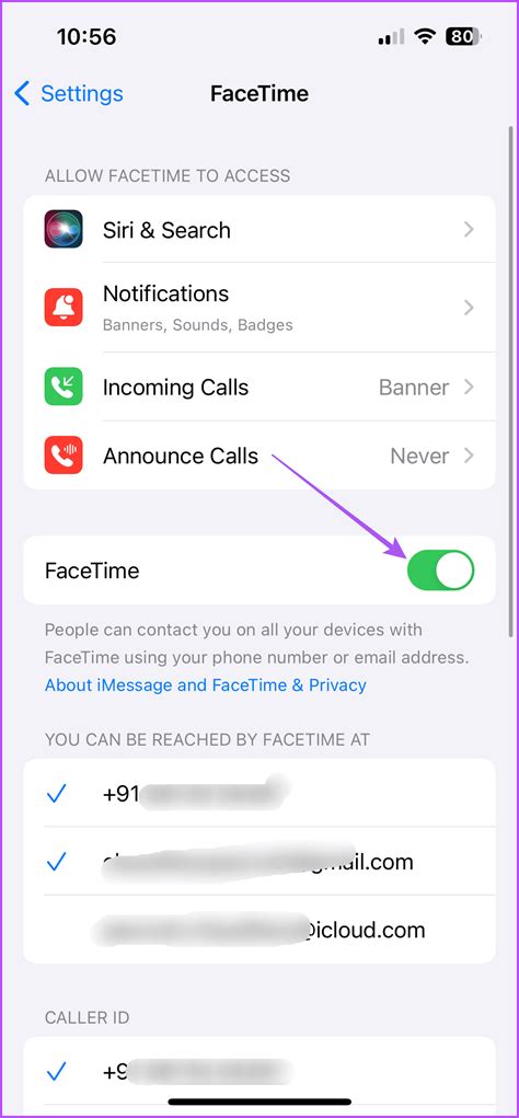 3. Enable FaceTime