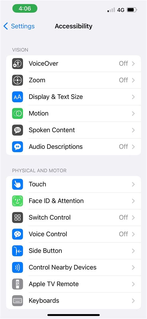 3. Enable Vibration in Accessibility