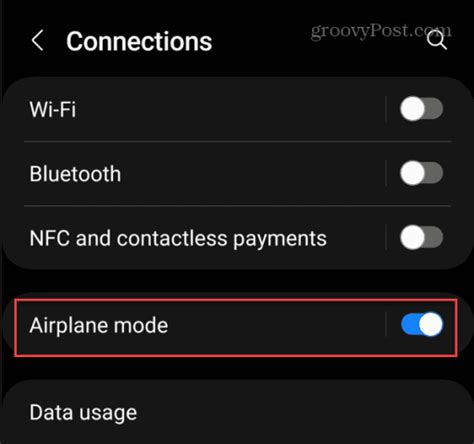 3. Enable and disable Airplane mode
