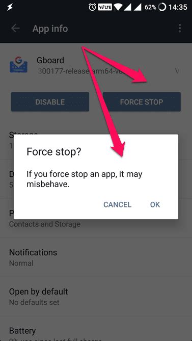 3. Force Close Gboard
