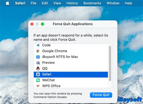 3. Force Quit Safari