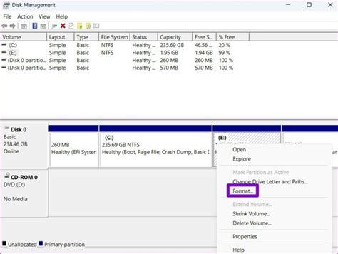 3. Format a Hard Drive Using Disk Management Utility