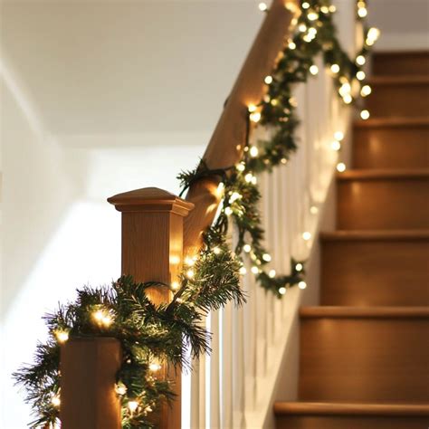 3. Light up dark corners with a garland intertwined with string lights
