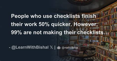 3. Not making checklists