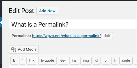 3. Permalinks :