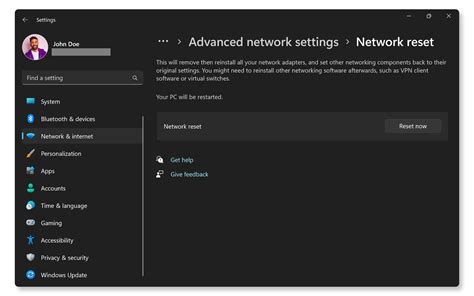 3. Reset Network settings