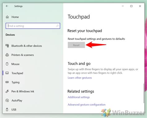 3. Review/Reset Touchpad Settings