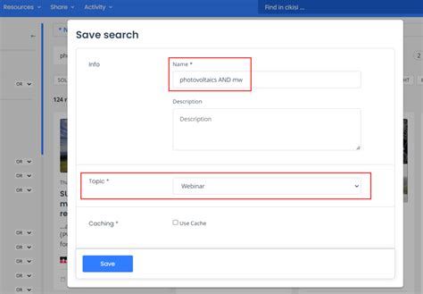 3. Save your searches