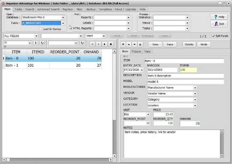 3. Stockroom Inventory