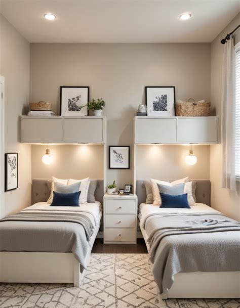 3. Stretch the space in a twin bedroom