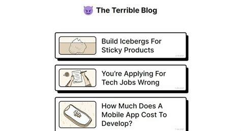 3. Terrible Blog Design