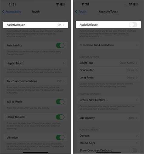3. Turn off AssistiveTouch