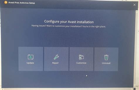 3. Update or Repair Avast