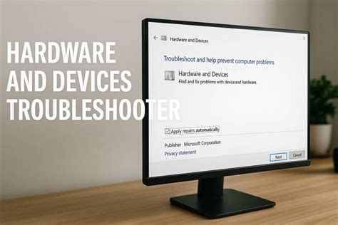3. Use Hardware and Devices Troubleshooter