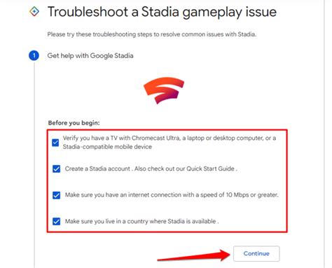 3. Use the Google Stadia Interactive Troubleshooter