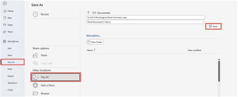 3. Use the Save As Function in Word to Create a Duplicate