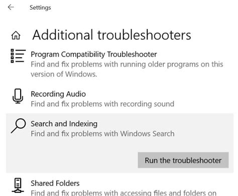 3. Use the Windows Search Troubleshooter