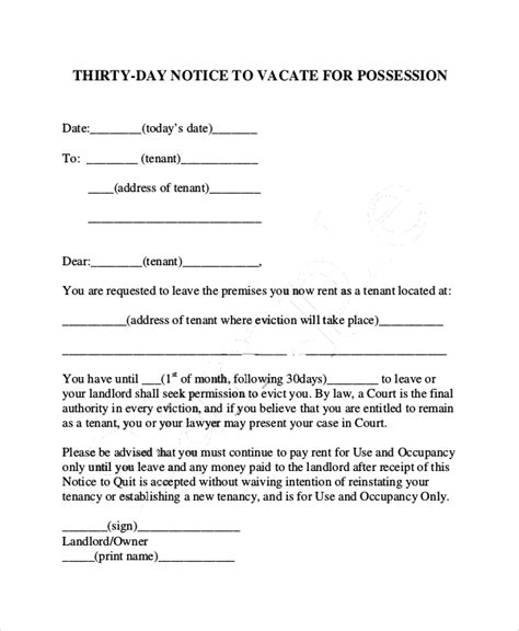 Free New Jersey Eviction Notice Form PDF & Word Templates