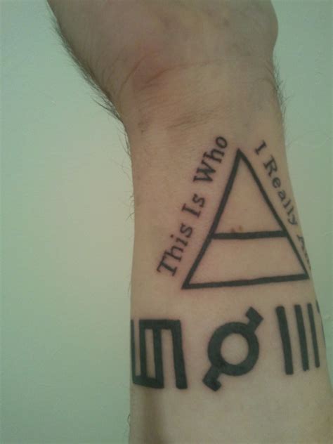My new 30STM tattoo. Tattoos, Black tattoos, Triangle tattoo