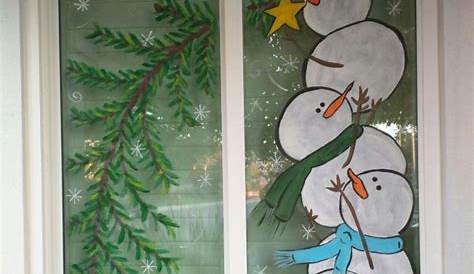 30 Cute Christmas Window Painting Ideas