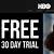 30 day free trial of hbo max promo military