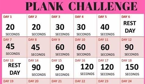 Perfect 30 Day Plank Challenge Printable Pdf Get Your