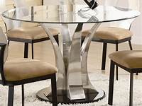 Edge 30" Round Glass Dining Table by Mod Decor Contemporary Dining